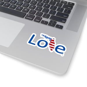 Love Florida and the USA Patriotic Die Cut Stickers