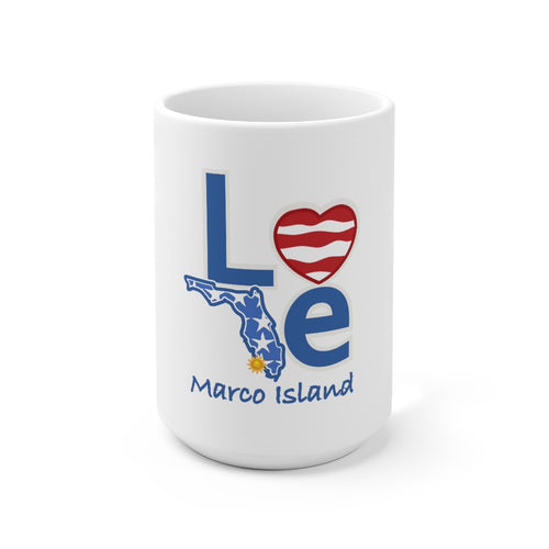 Love Marco Island Florida Ceramic Mug 15oz