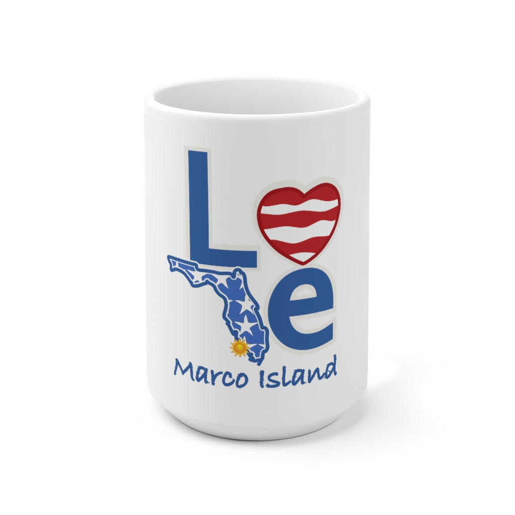 Love Marco Island Florida Ceramic Mug 15oz