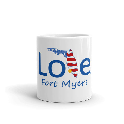 Love Fort Myers, Florida and the USA coffee mug