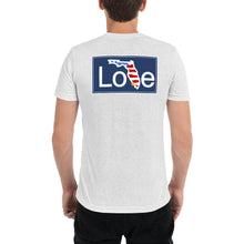 Load image into Gallery viewer, Unisex Patriotic Love Florida Short-Sleeve Tri-Blend T-Shirt