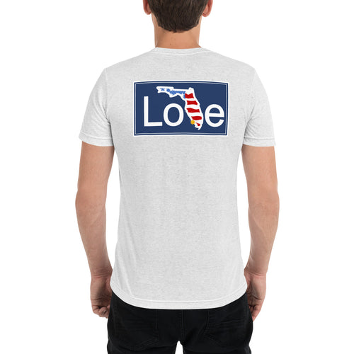 Unisex Patriotic Love Florida Short-Sleeve Tri-Blend T-Shirt