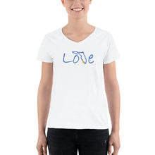 Load image into Gallery viewer, Women&#39;s Script Love Florida V-Neck Shirt