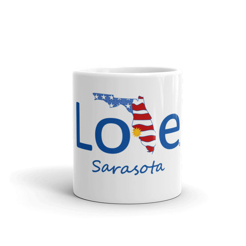 Love Sarasota, Florida, and the USA coffee mug