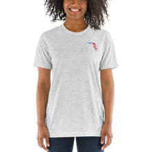 Load image into Gallery viewer, Unisex Patriotic Love Florida Short-Sleeve Tri-Blend T-Shirt